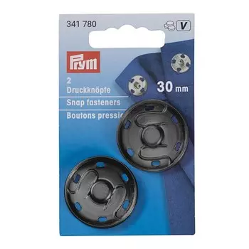 Пришивные кнопки, 30мм, цв.оружейн. металла, 2шт Prym