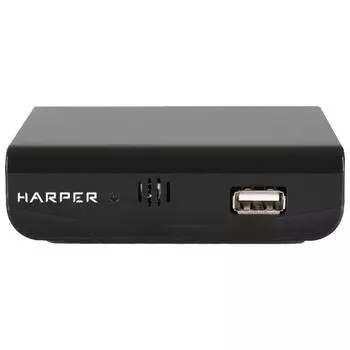 Приставка для цифрового ТВ HARPER HDT2-1030, FullHD, DVB-T2, HDMI, USB, черная