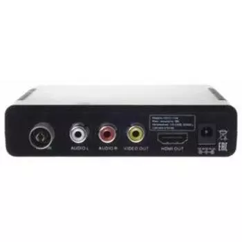Приставка для цифрового ТВ HARPER HDT2-1108, FullHD, DVB-T2, HDMI, RCA, USB, черная