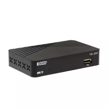 Приставка для цифрового ТВ Сигнал Эфир HD-505, FullHD, DVB-T2, HDMI, USB, чёрная