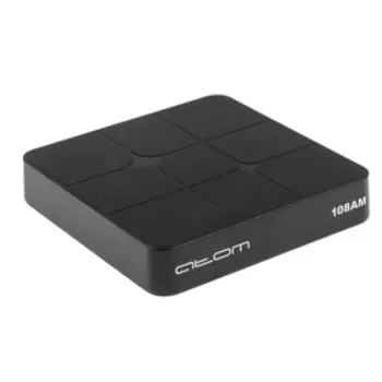 Приставка "Смарт ТВ" ATOM-108АМ, 1 ГБ ОЗУ, 8 ГБ, Android, Ultra HD, Wi-Fi, HDMI, чёрная