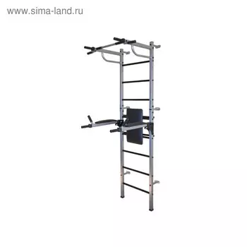 Пристенный спортивный комплекс "Старт" серебристо-черный со складными брусья