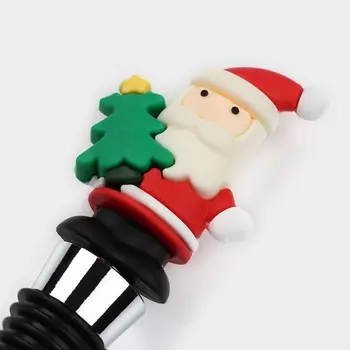 Пробка для бутылки новогодняя Доляна «Дед Мороз», 12 см