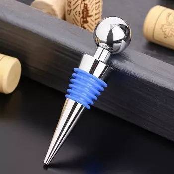 Пробка для бутылки Ice, 9 см, синяя