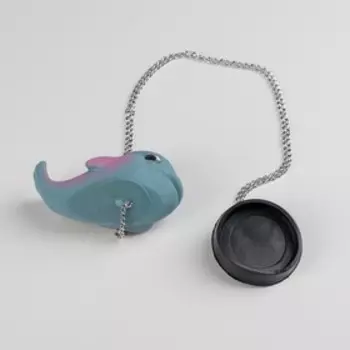 Пробка для ванны с игрушкой Доляна «Кит», d=4,4 см (5 см по верху), цепочка 40 см