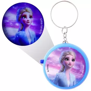 Детский брелок «Холодное сердце», с проектором, световые эффекты, цвет синий