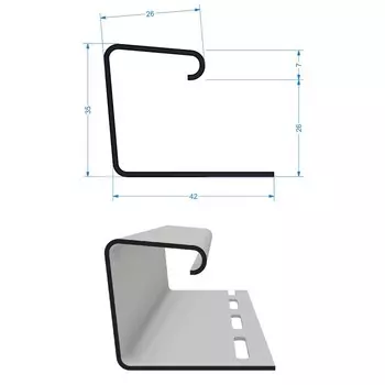 Профиль для сайдинга DCKE J26, 3000 мм, цвет карамельный