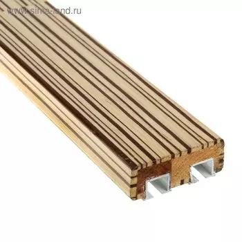 Профиль «Президент», прямоугольный, деревянный, зебрано белое, длина 160 см