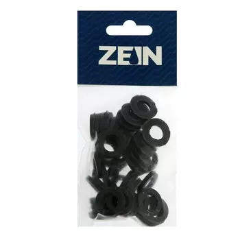 Прокладка уплотнительная ZEIN, 1/2", 20 х 10 х 2.5 мм, резиновая, черная, 50 шт
