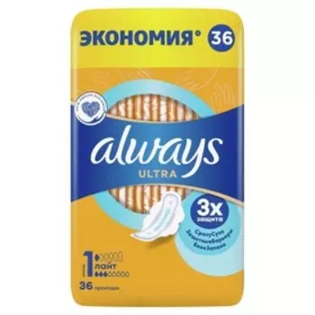 Прокладки «Always» Ultra Light Quatro, 36 шт.