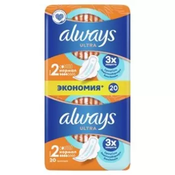 Прокладки Always Ultra Normal Plus Duo, 20 шт