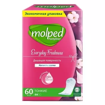Прокладки женские ежедневные Molped, тонкие, 60 шт
