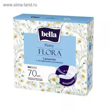 Прокладки женские гигиенические ежедневные bella Panty FLORA Camomile с экстрактом ромашки, 70 шт.