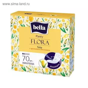 Прокладки женские гигиенические ежедневные bella Panty FLORA Tulip с ароматом тюльпана, 70 шт.