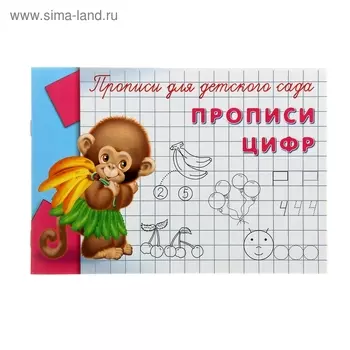 Пропись-раскраска для детского сада «Прописи цифр»