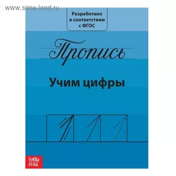 Прописи «Учим цифры», 20 стр.