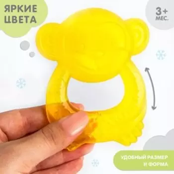 Прорезыватель охлаждающий с водой Крошка Я «Обезьянка», от 3 мес., МИКС