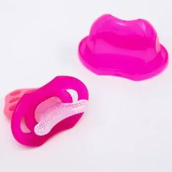 Прорезыватель силиконовый «Для передних зубов», розовый, с колпачком, Крошка Я