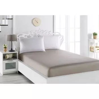 Простынь на резинке Karna Loft, размер 160x200x30 см, цвет капучино