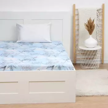 Простыня 1.5 спальная «Экономь и Я» Symphony: blue, 150215±3, хлопок 100%, бязь