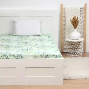 Простыня 1,5сп Экономь и Я Symphony:green, 150*215±3 120 гр/м2,100%хлопок,бязь