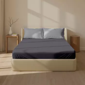 Простыня евро SL Home Graphite, 235260 см, сатин 300ТС, хлопок 100%