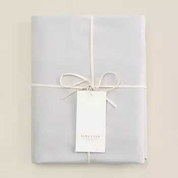 Простыня 2 спальная SL Home Percale 300ТС, 235240 см, серая, хлопок 100%