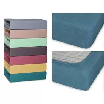 Простыня Cleo, трикотаж, размер 140х200х25 см, цвет морская волна