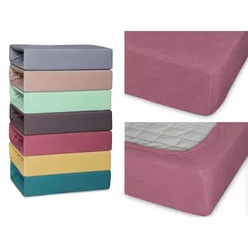 Простыня Cleo, трикотаж, размер 180х200х25 см, цвет марсала