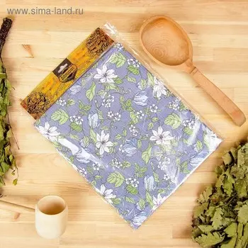 Простыня для бани и сауны "Добропаровъ" хлопковая, 150х 80см, микс