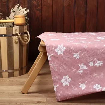 Простыня вафельная для бани «Лилия», 150180 см, хлопок 100%, розовое