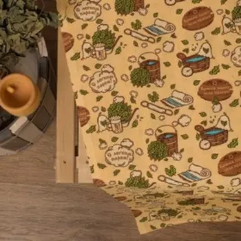 Простыня вафельная для бани «Этель. С легким паром», 150180 см, хлопок 100%