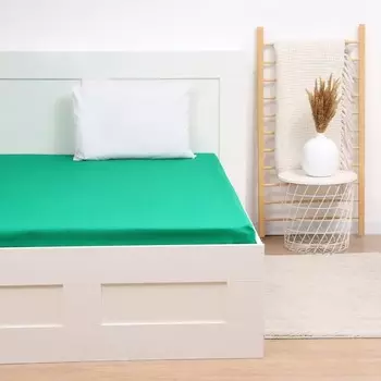 Простыня "Этель" 150х214 см, цв. зелёный, 100% хлопок, бязь