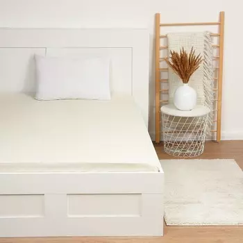 Простыня 2 спальная «Этель», 200215 см, молочная, хлопок 100%, поплин