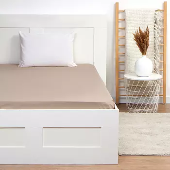 Простыня «Этель» 200х220 см, цвет кофейный, бязь, 125 г/м