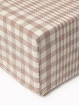 Простыня Этель Beige cage 200200+30 100% жатый хлопок 140 г/м2