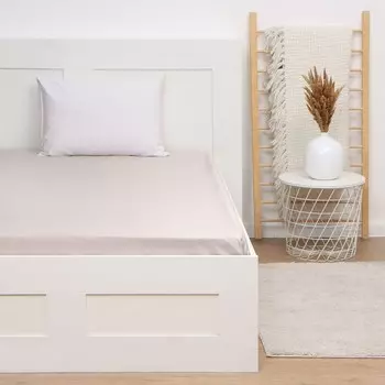 Простыня 2 спальная «Этель» Silver cloud, 200215 см, мако-сатин, хлопок 100%