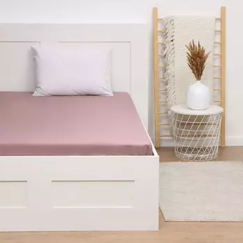 Простыня 1.5 спальная «Этель» Twilight Mauve, 150215 см, хлопок 100%, мако-сатин