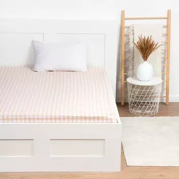 Простыня LoveLife "Клетка" 150*225 см, 100% хлопок, сатин, 125г/м² 7794099