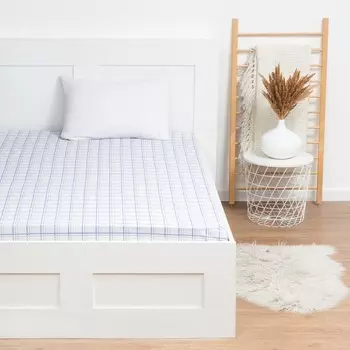 Простыня LoveLife «Клетка» 200х220 см, 100% хлопок, поплин, 125 г/м