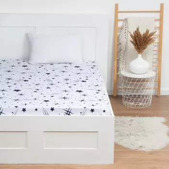 Простыня LoveLife «Звёзды» 150х220 см, 100% хлопок, поплин, 125 г/м