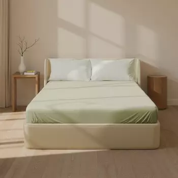 Простыня на резинке 300ТС SL Home Herb 200200+30 см, сатин, 100% хлопок