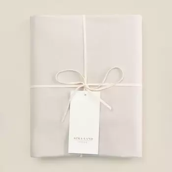 Простыня на резинке 300ТС SL Home Percale 200200+30 см, молочный, 100% хлопок