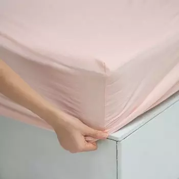 Простыня на резинке «Бойл», размер 200х160х25 см, цвет персиковый