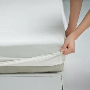 Простыня на резинке «Бойл», размер 200х160х25 см, цвет белый