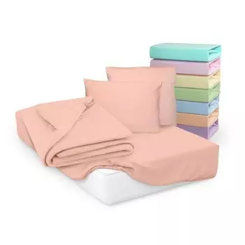 Простыня на резинке Cleo, трикотаж, размер 140x200x25 см