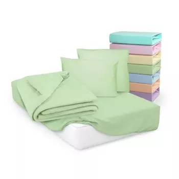 Простыня на резинке Cleo, трикотаж, размер 160x200x25 см