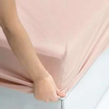 Простыня на резинке «Ферги», размер 200х160х25 см, цвет бежево-розовый