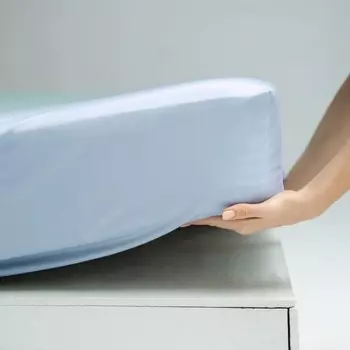 Простыня на резинке «Ферги», размер 200х160х25 см, цвет голубой