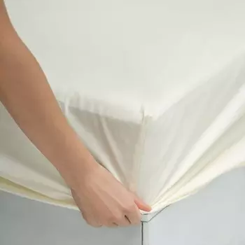 Простыня на резинке «Ферги», размер 200х160х25 см, цвет кремовый